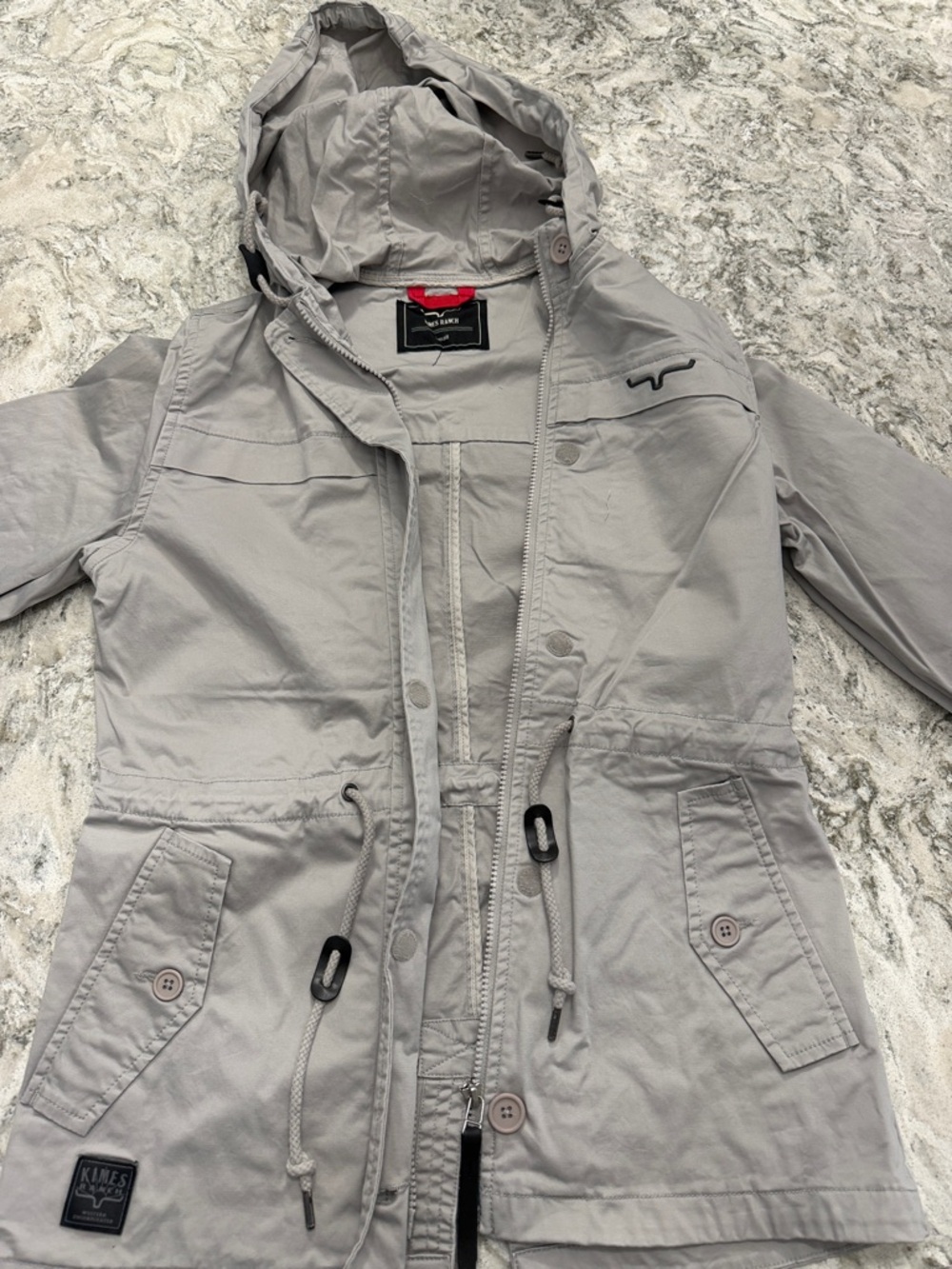 Kimes Ranch Light Gray Hooded Utility Jacket - Women's